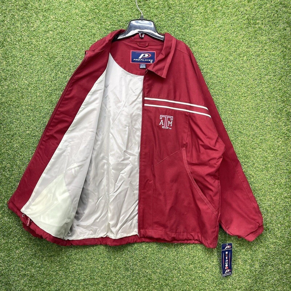 Texas AM Aggies Jacket Mens 2XL XXL Deadstock Full Zip Up Lined Pro Player